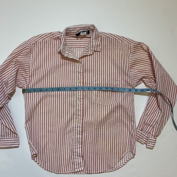 Vintage 80s Hunters Glen Red White Striped Made in USA Women's Shirt Size Small - Picture 6 of 8